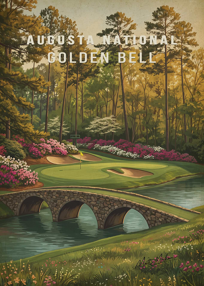 Augusta National Golden Bell Golf Poster