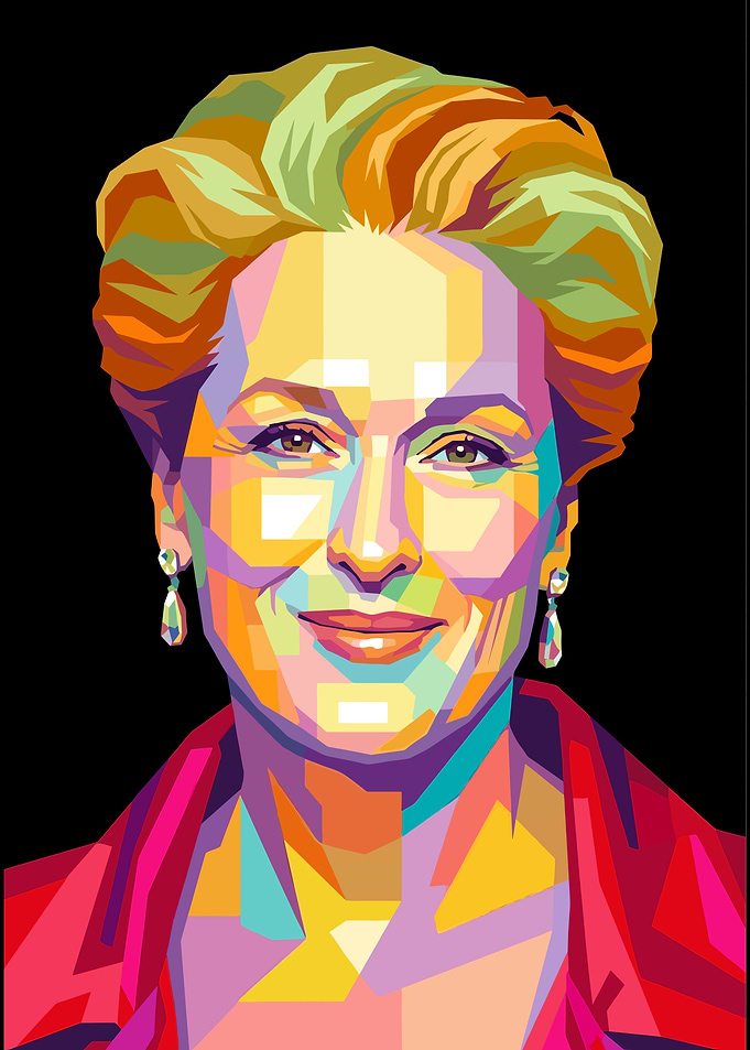 Meryl Streep Pop Art Portrait