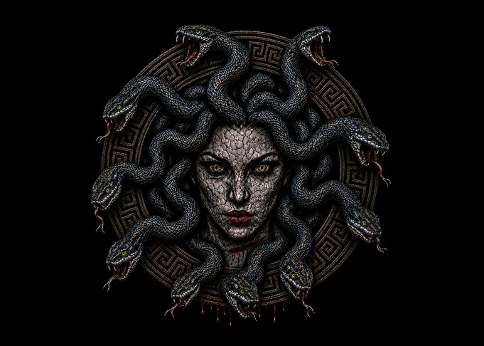 Medusa Gorgon with Snakes Portrait