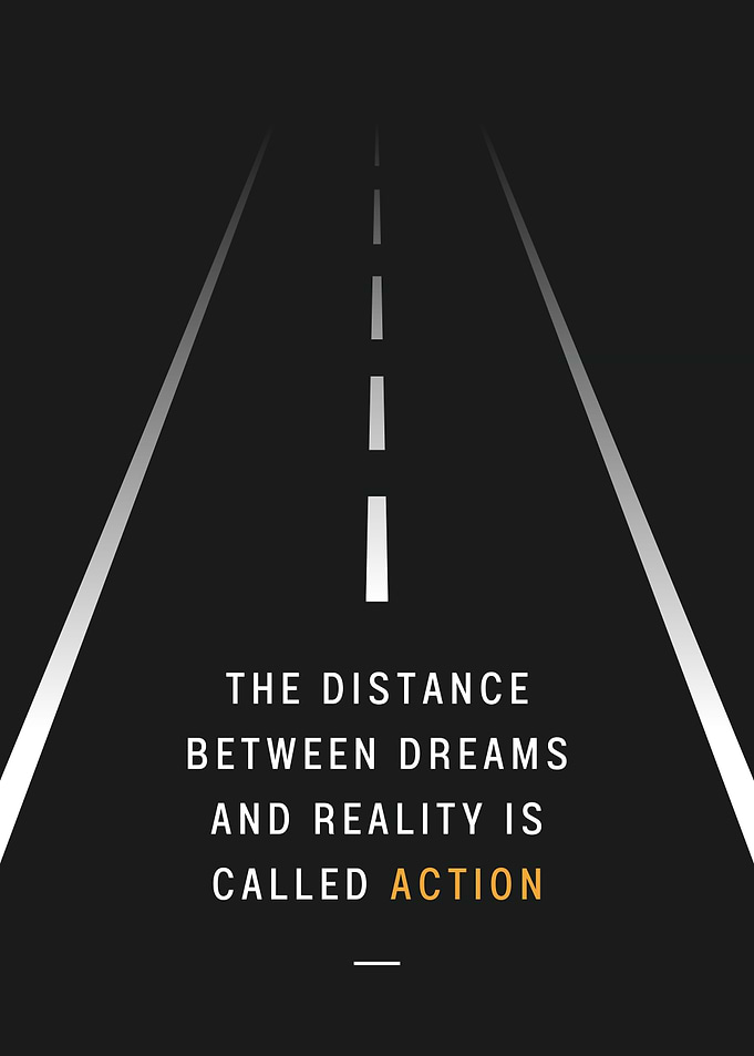 Inspirational Road Quote Poster