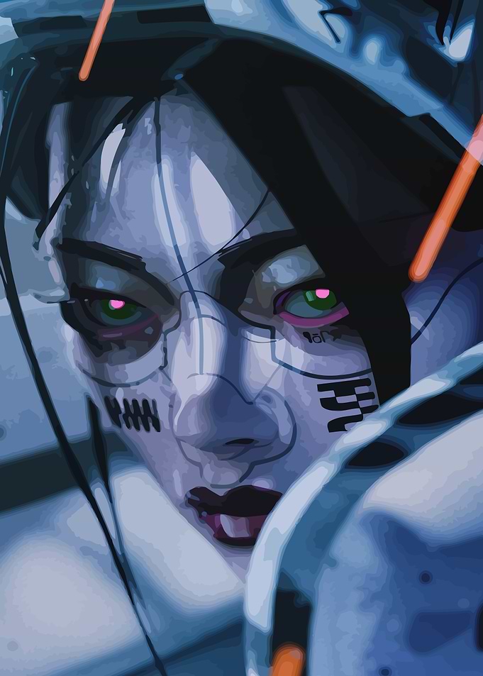 Robot Woman Portrait
