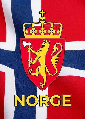 Norway Flag with National Coat of Arms