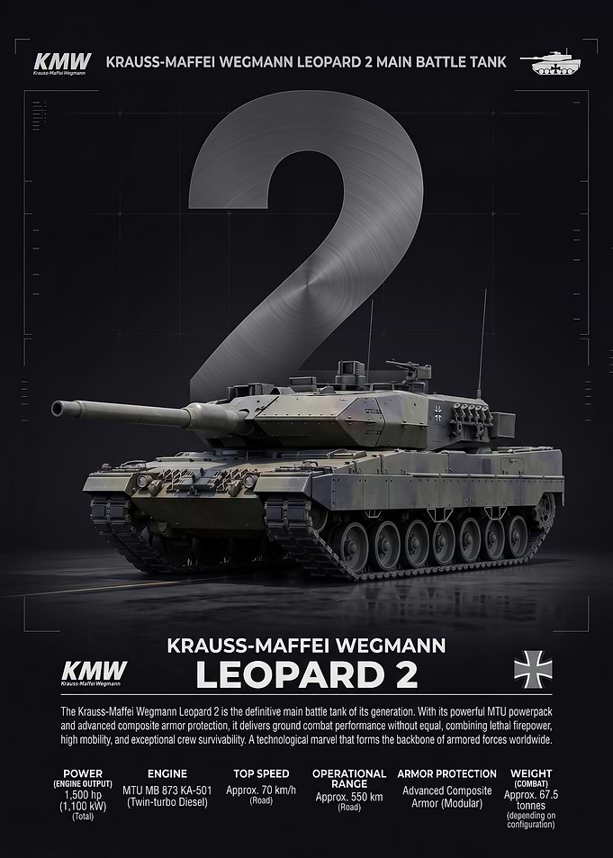 Leopard 2 Main Battle Tank Poster