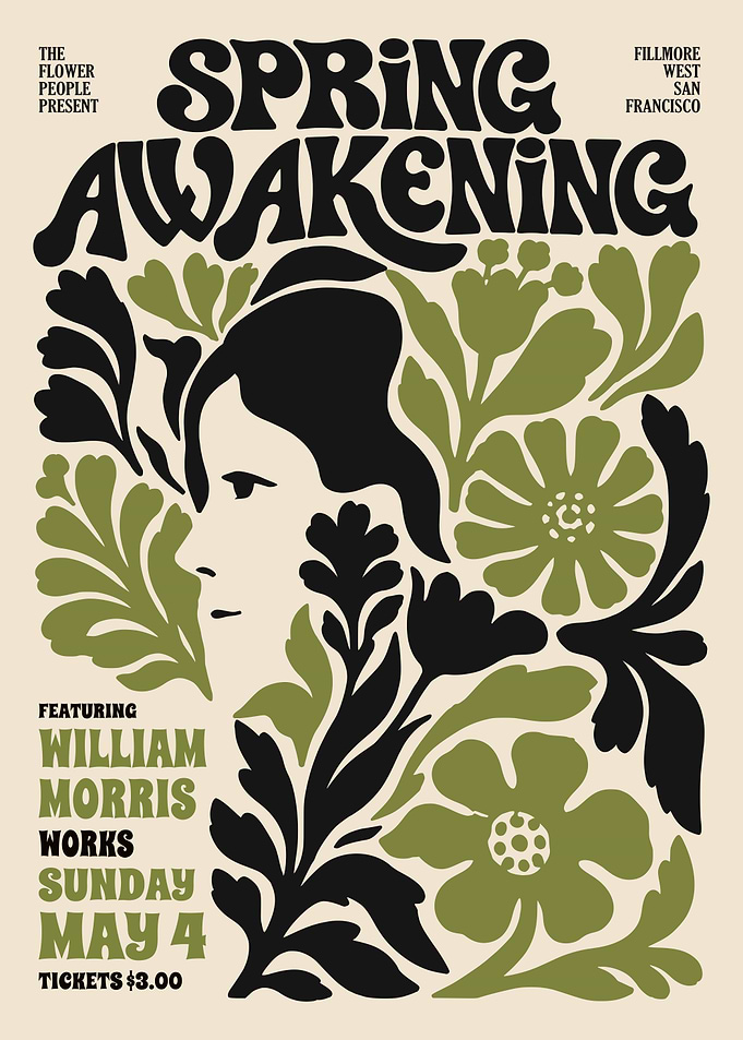 Spring Awakening Vintage Concert Poster