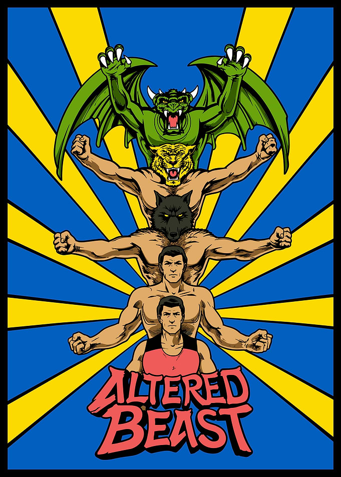 Altered Beast Retro Gaming Poster