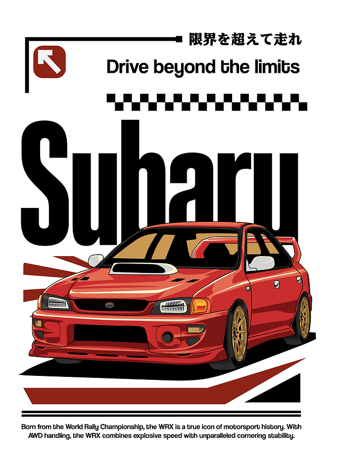 Subaru WRX Rally Car Poster