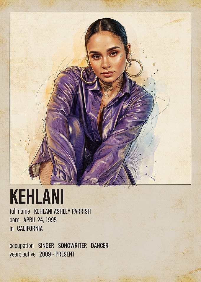 Kehlani Minimalist Celebrity Poster
