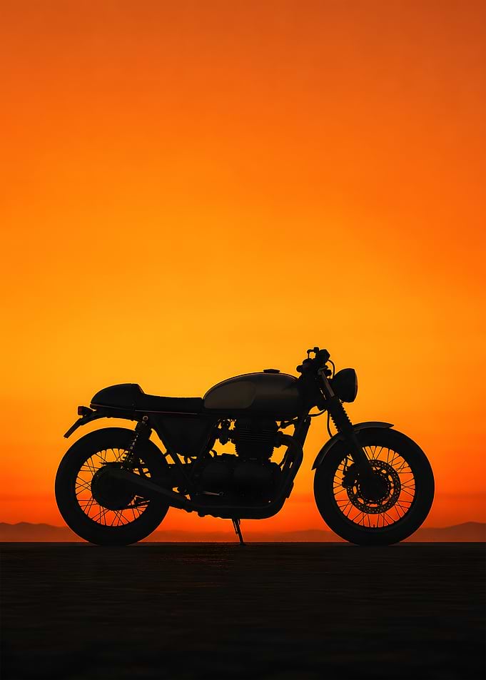 Classic Cafe Racer Sunset