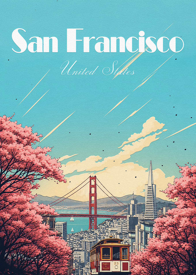 San Francisco Travel Poster Art