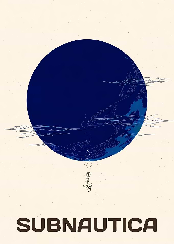 Subnautica Minimalist Game Poster