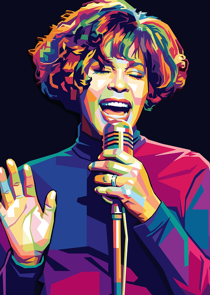 Whitney Houston Pop Art Portrait