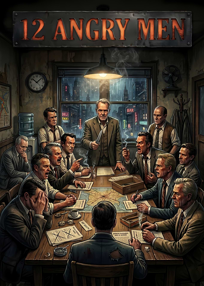 12 Angry Men Movie Poster Art