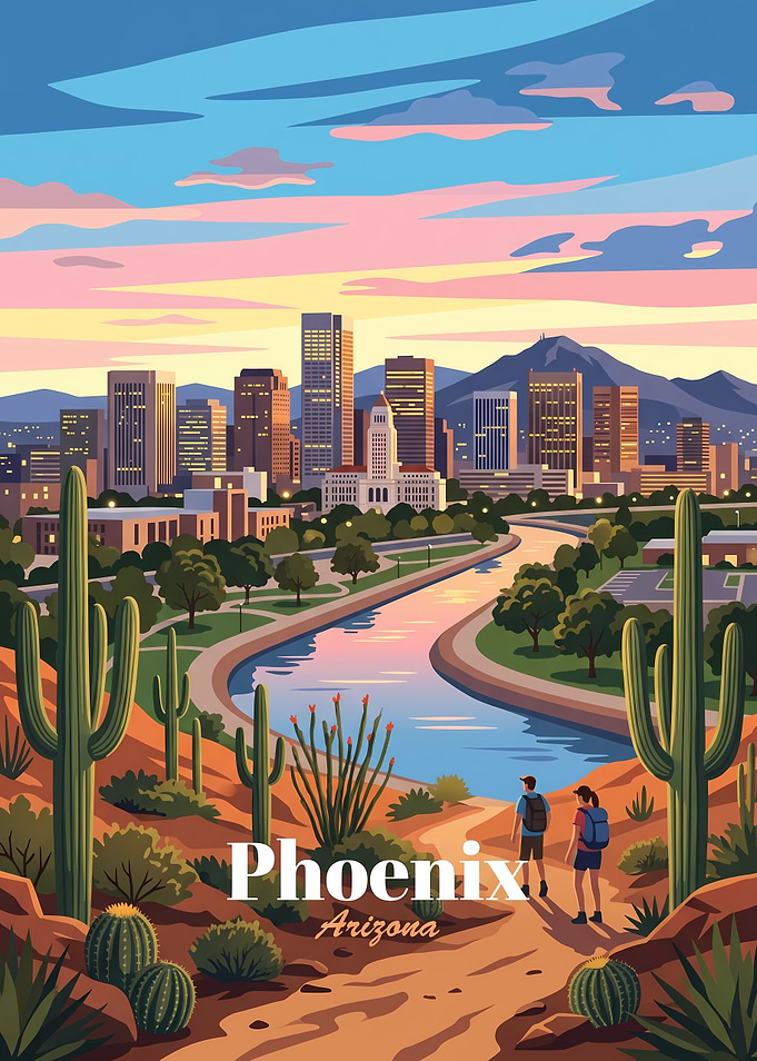 Phoenix Arizona Travel Poster