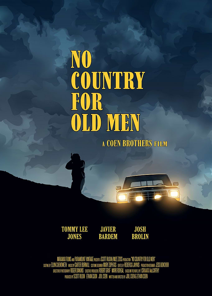 No Country for Old Men Illustration Poster