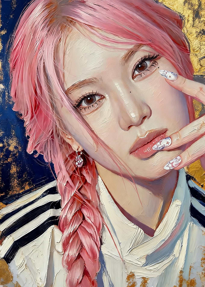 Isa of STAYC Oil Painting