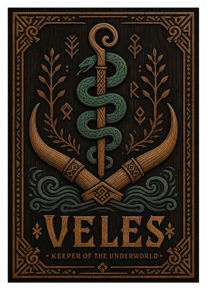 Veles Keeper of the Underworld Woodcarving