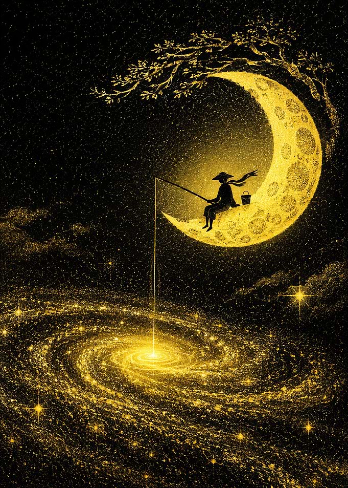 Cosmic Fisherman - Fisherman on the Golden Moon