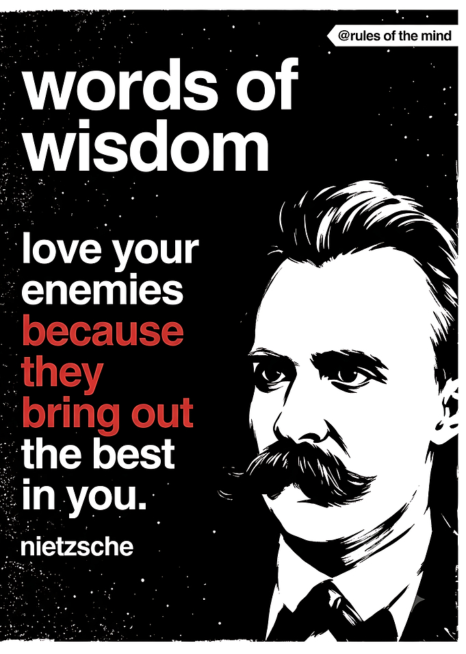 Friedrich Nietzsche Inspirational Quote Poster