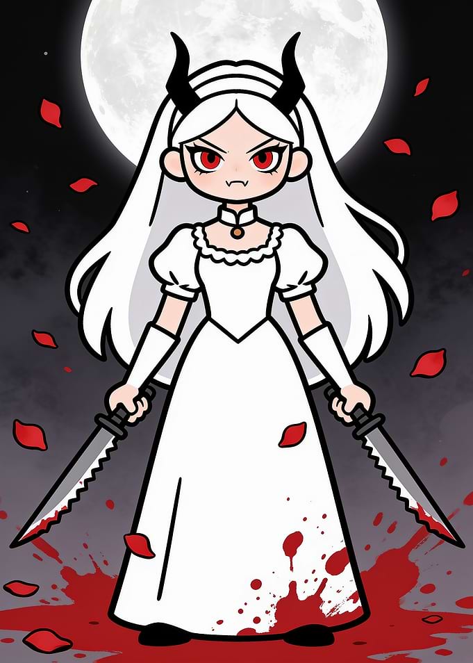 Demon Bride with Serrated Blades