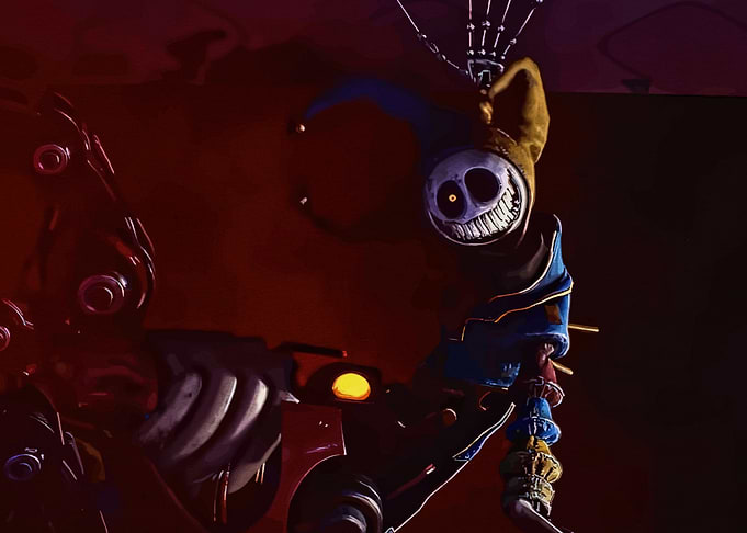 Creepy Jester Puppet Digital Art