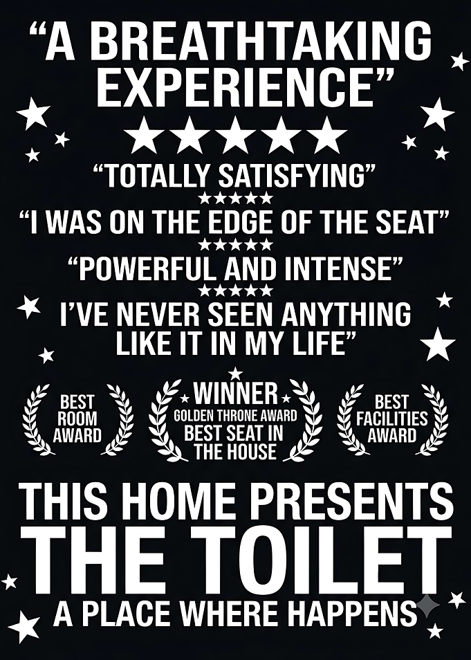 Funny Toilet Review Poster