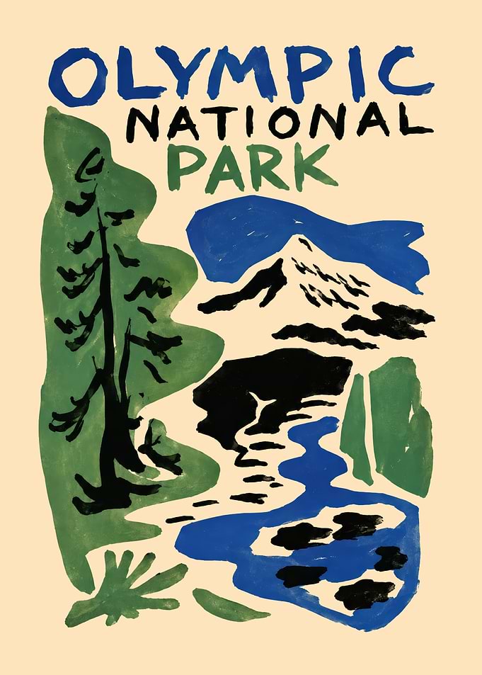 Olympic National Park Vintage Poster