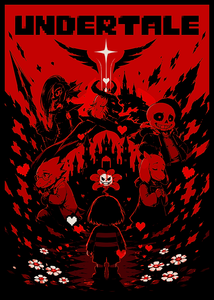 Undertale Red Pixel Art Poster