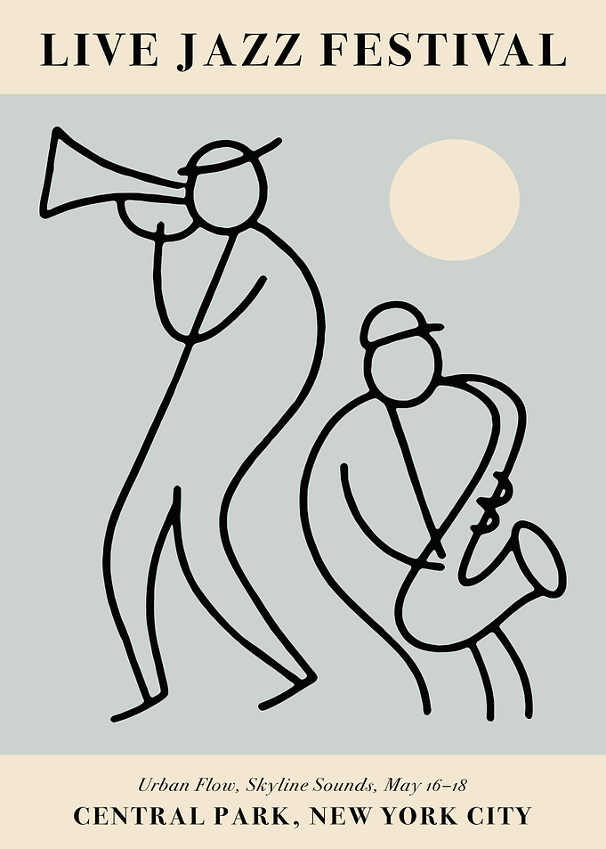 Live Jazz Festival Minimalist Poster
