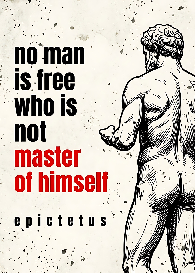 Epictetus Stoic Quote Poster