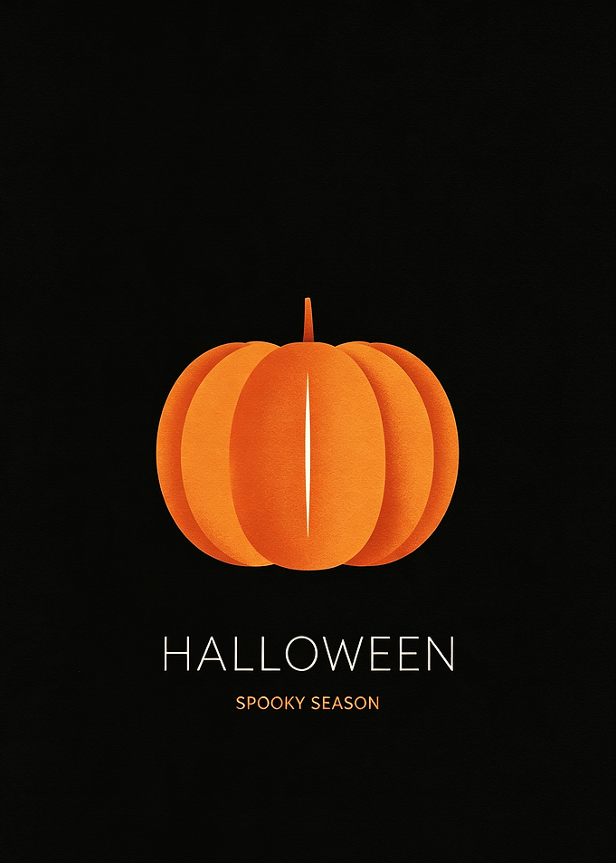 Minimalist Halloween Pumpkin Poster