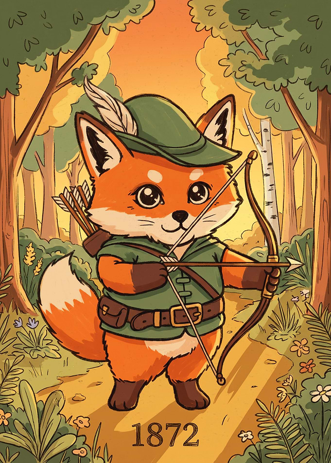Cute Fox Robin Hood Archer