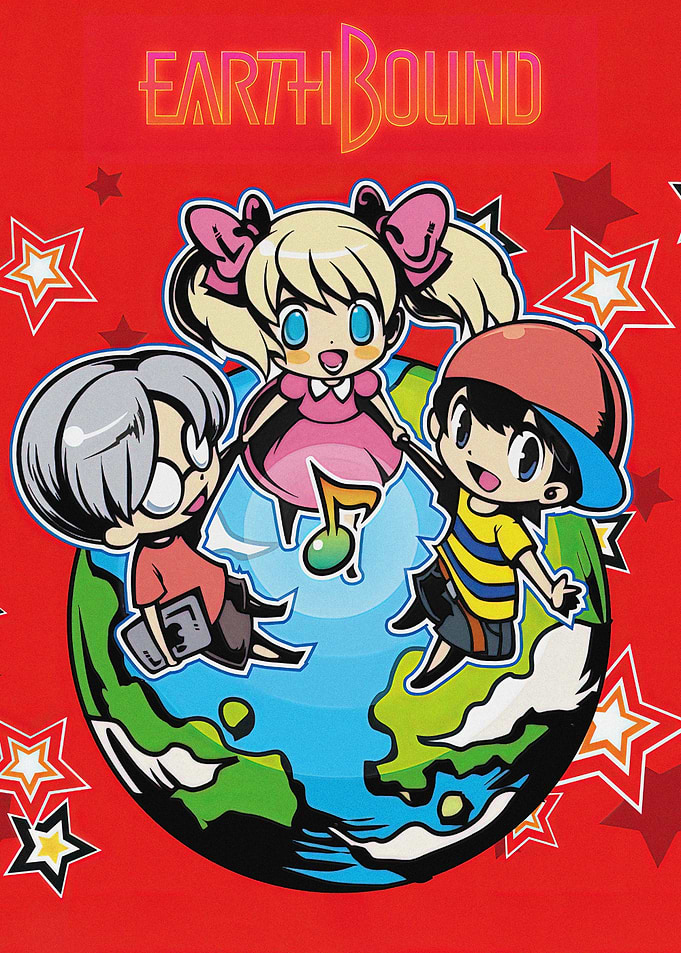 EarthBound Chibi Character Illustration