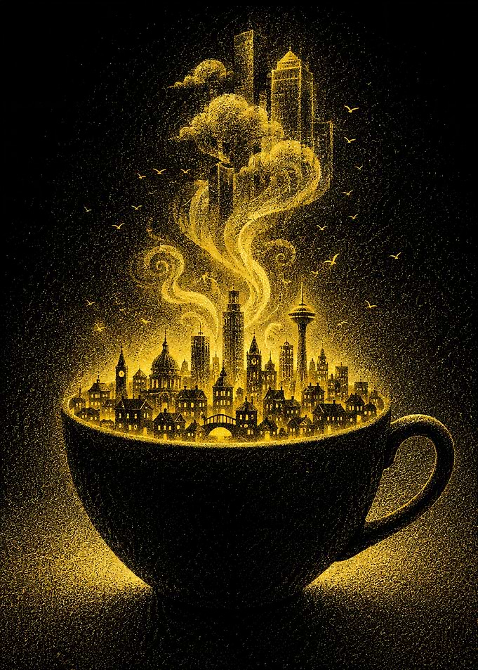 Coffee Cup Golden City