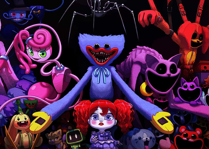 Poppy Playtime Characters Group Illustration