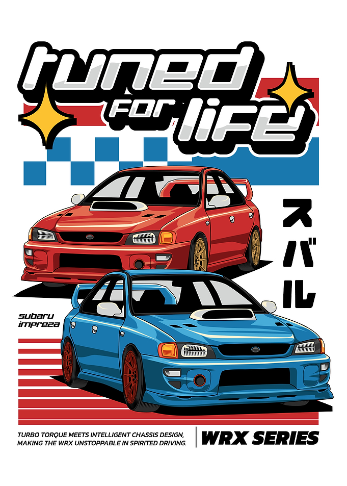 Subaru Impreza Tuned For Life Poster