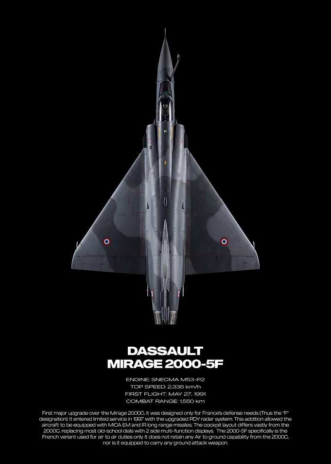 Dassault Mirage 2000-5F Technical Poster