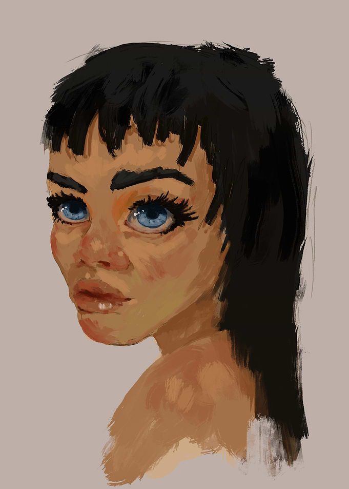 Digital Portrait of a Young Woman