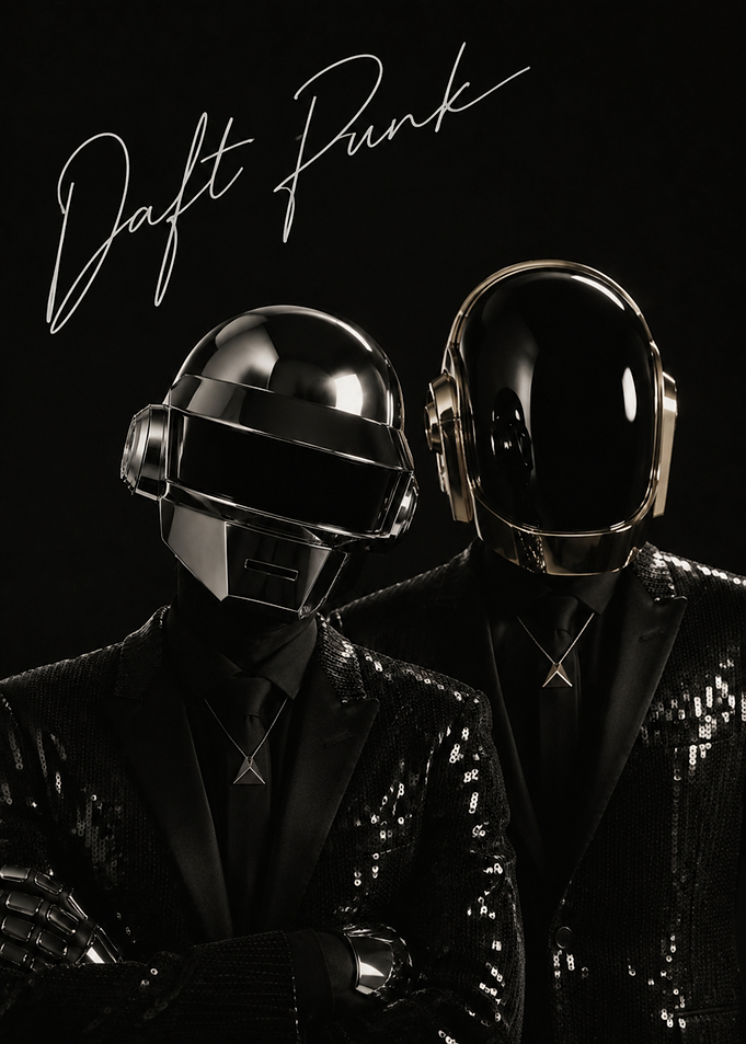 Daft Punk Iconic Robot Duo Portrait