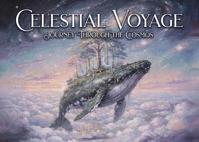 Celestial Voyage Cosmic Whale Poster