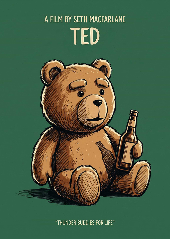Ted Movie Minimalist Poster