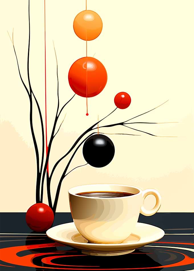 Modern Abstract Coffee Still Life