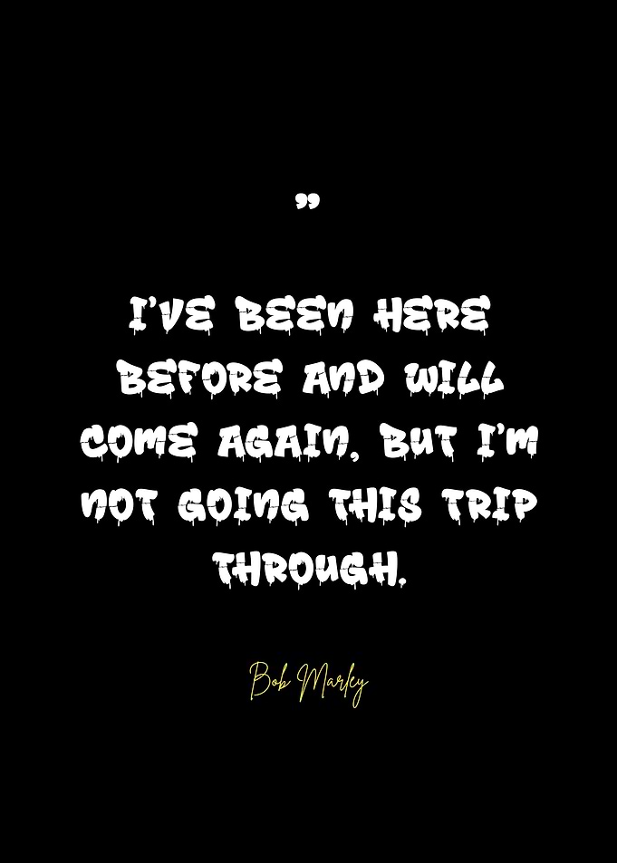 Bob Marley Inspirational Quote Poster