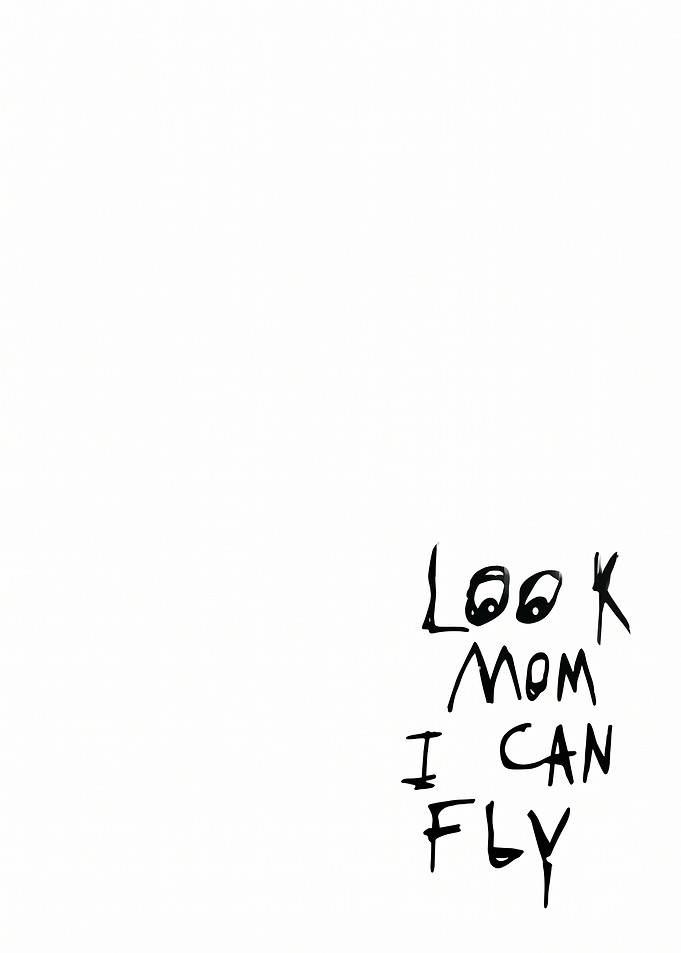 Look Mom I Can Fly Text Art