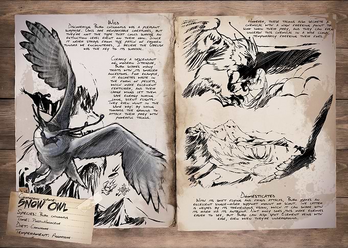 ARK Survival Evolved Snow Owl Dossier