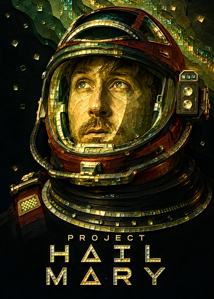 Project Hail Mary Mosaic Astronaut Poster