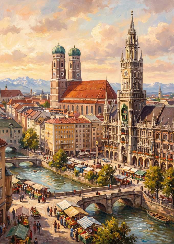 Munich Cityscape Painting