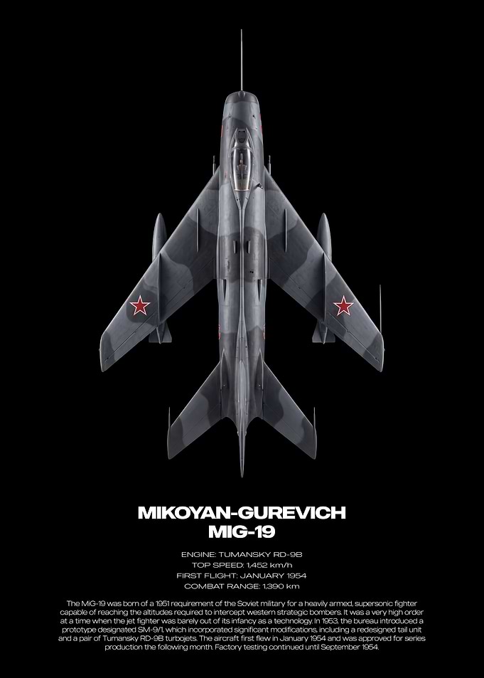 Mikoyan-Gurevich MiG-19 Technical Poster