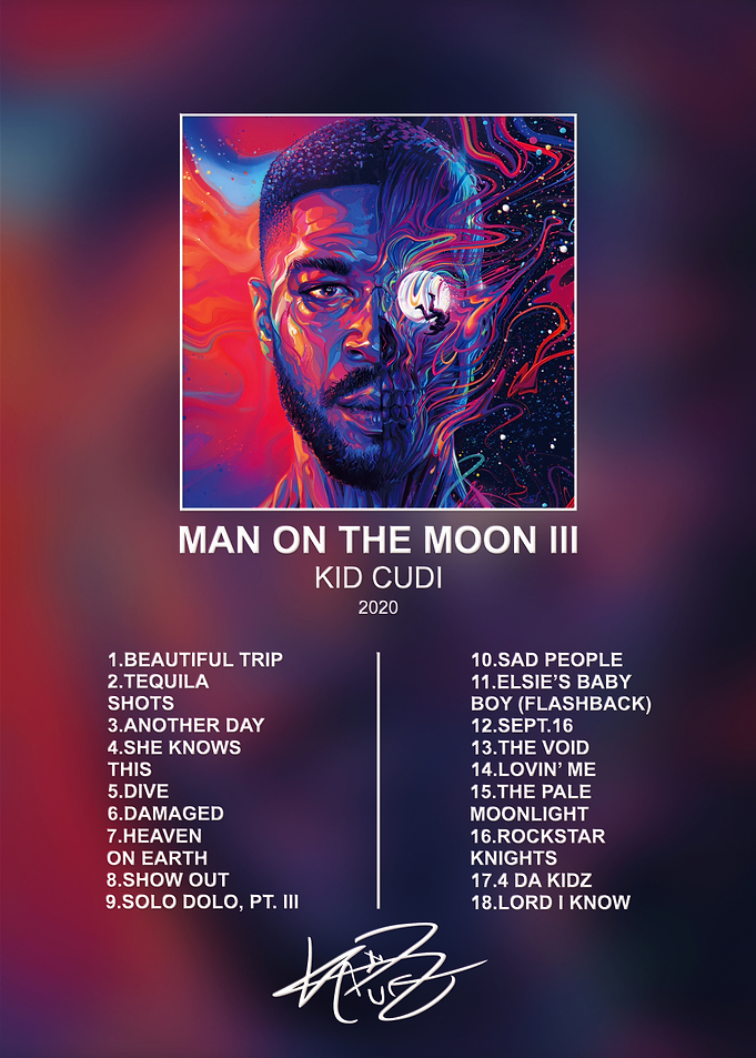 Kid Cudi Man on the Moon III Poster