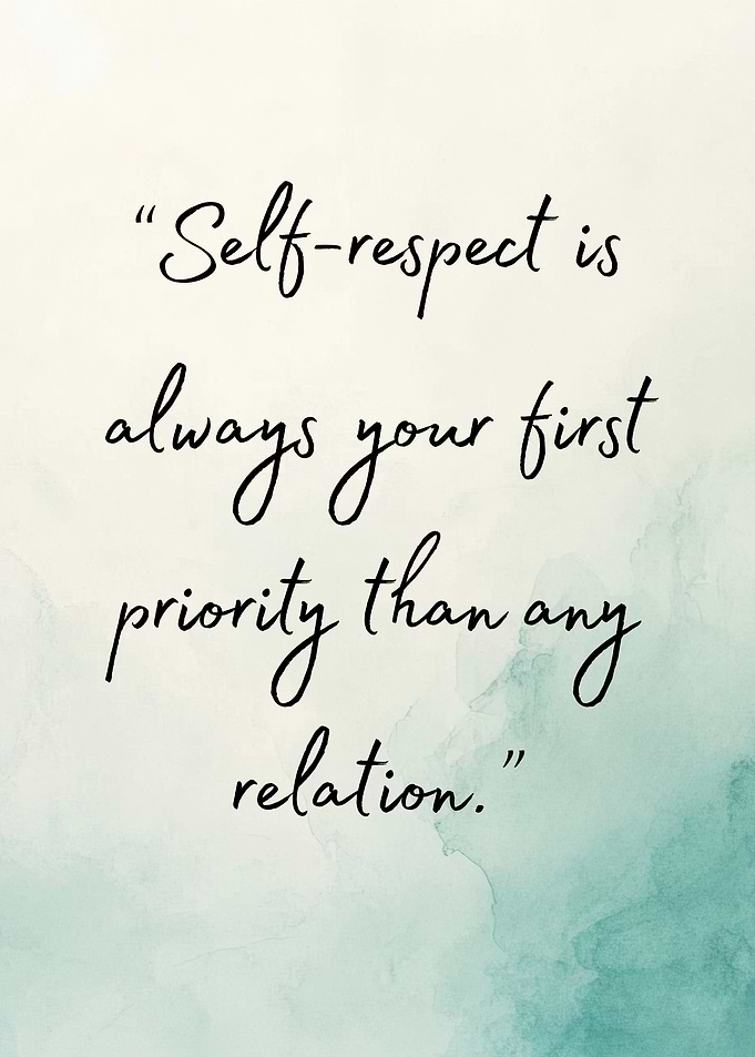 Self-Respect Inspirational Quote Wall Art