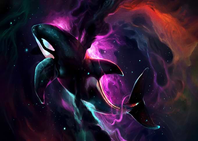 Cosmic Orca in Nebula Space